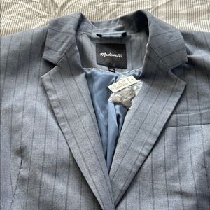 Madewell blue Pinstripe Blazer